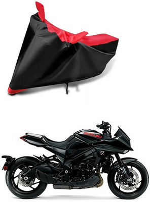 AutoGalaxy Waterproof Two Wheeler Cover for Suzuki(Katana, Red, Black)
