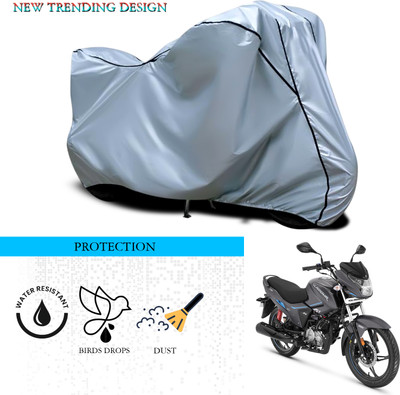 ANTHUB Waterproof Two Wheeler Cover for Hero(New Glamour, Silver)
