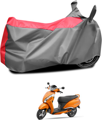CODOKI Waterproof Two Wheeler Cover for TVS(Jupiter 125, Grey, Red)