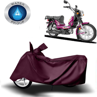 ROYAL AUTO MART Two Wheeler Cover for TVS(XL 100, Maroon)