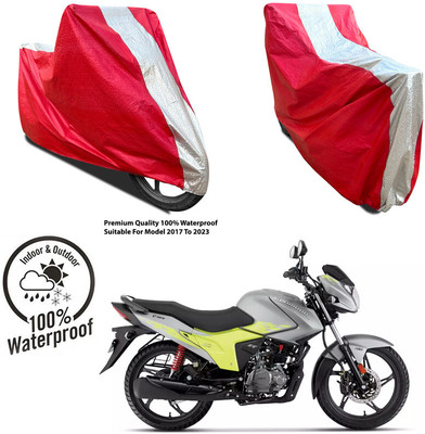 AUTOCAD Waterproof Two Wheeler Cover for Mahindra(Centuro XT, Silver, Red)