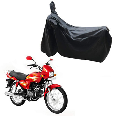 KEDIT Two Wheeler Cover for Hero(Splendor Plus, Black)