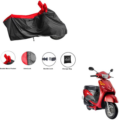 RiderShine Waterproof Two Wheeler Cover for Indus(Yo EXL, Black, Red)