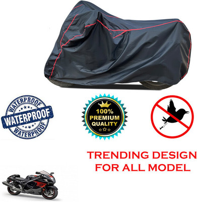 THE REAL ARV Waterproof Two Wheeler Cover for Suzuki(GSX R1300 Hayabusa, Black)