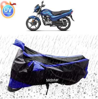 MMSSTAR Waterproof Two Wheeler Cover for Yamaha(Alpha BS6, Blue, Black)