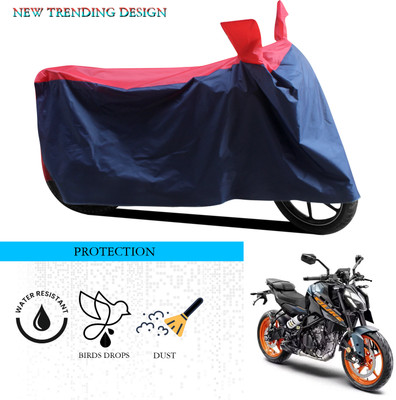 ANTHUB Waterproof Two Wheeler Cover for KTM(250 Duke, Black, Red)