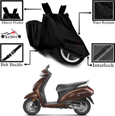 KEDIT Two Wheeler Cover for Honda(Activa 4G, Black)