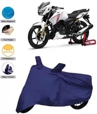 smwzxyu Waterproof Two Wheeler Cover for TVS(Apache RTR 160 4V, Blue)