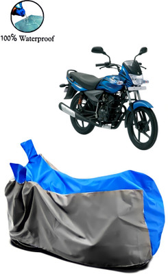 APNEK Waterproof Two Wheeler Cover for Bajaj(Platina 100 DTS-i, Grey, Blue)