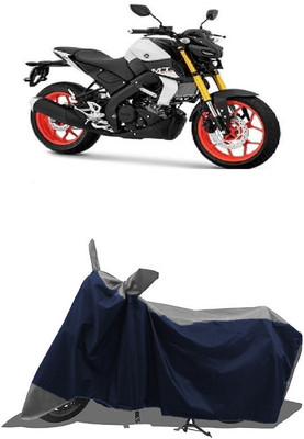SUGASHRI Waterproof Two Wheeler Cover for Yamaha(MT-15 BS6, Grey, Blue)