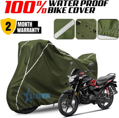 Starvin Waterproof Two Wheeler Cover for Honda(SP125, Green, White)
