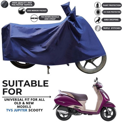 MADAFIYA Two Wheeler Cover for TVS(Jupiter Grande BS6, Blue)