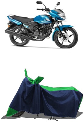 SUGASHRI Waterproof Two Wheeler Cover for Yamaha(Saluto, Green, Blue)