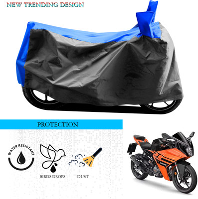 ANTHUB Waterproof Two Wheeler Cover for KTM(RC 125, Grey, Blue)