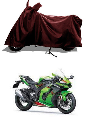 GROFATIK Two Wheeler Cover for Kawasaki(Ninja ZX-10R SE BS6, Maroon)