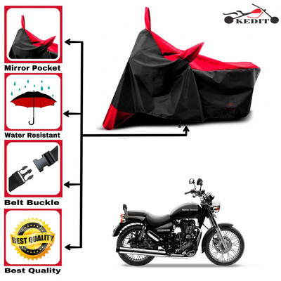 KEDIT Two Wheeler Cover for Royal Enfield(Thunderbird 350, Red, Black)