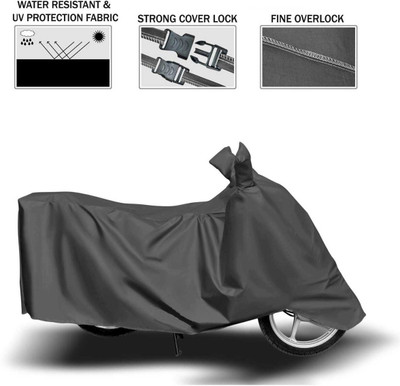 DeepShakshi AUTOMOTIVE Two Wheeler Cover for TVS(Apache 150, Grey)