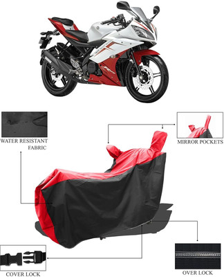 KANISHA ENTERPRISES Waterproof Two Wheeler Cover for Yamaha(R15 V3, Red, Black)