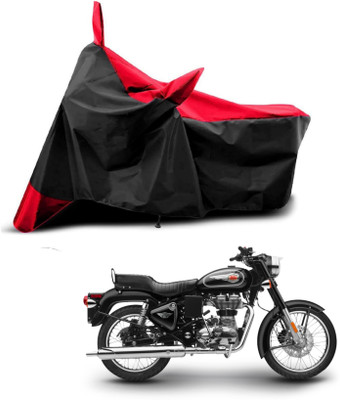 KEDIT Two Wheeler Cover for Royal Enfield(Classic Chrome, Red, Black)