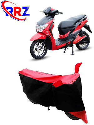 RRZ Waterproof Two Wheeler Cover for Hero Electric(Dash, Black, Red)