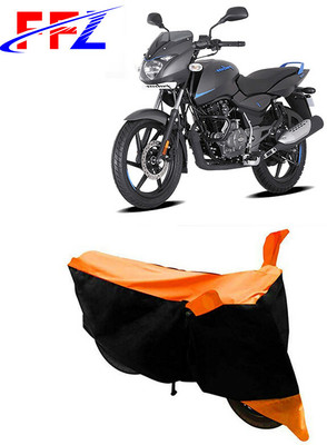 FFZ Waterproof Two Wheeler Cover for Bajaj(Pulsar 125, Black, Orange)