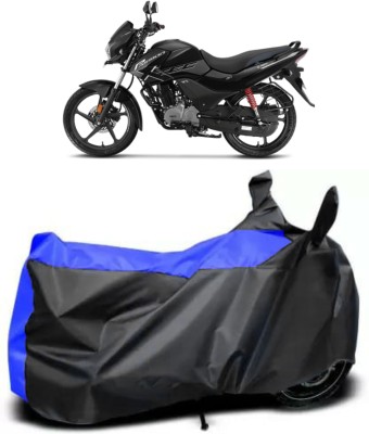 MMSSTAR Waterproof Two Wheeler Cover for Hero(Passion Pro i3S, Blue, Black)