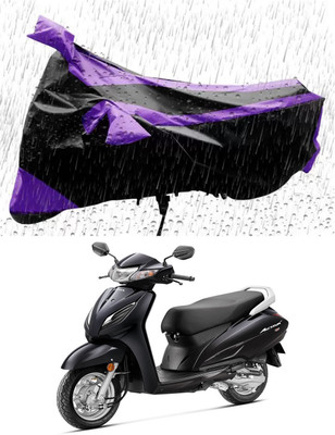 RONISH Waterproof Two Wheeler Cover for Honda(Activa 6G, Purple, Black)