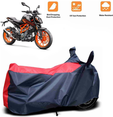 DeepShakshi AUTOMOTIVE Waterproof Two Wheeler Cover for KTM(250 Duke, Red, Black)