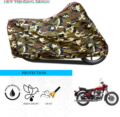 ANTHUB Waterproof Two Wheeler Cover for Royal Enfield(Bullet Electra Twinspark, Multicolor)