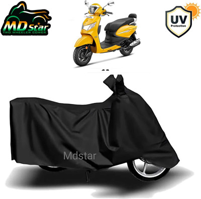 MMSSTAR Waterproof Two Wheeler Cover for Hero(Pleasure, Black)
