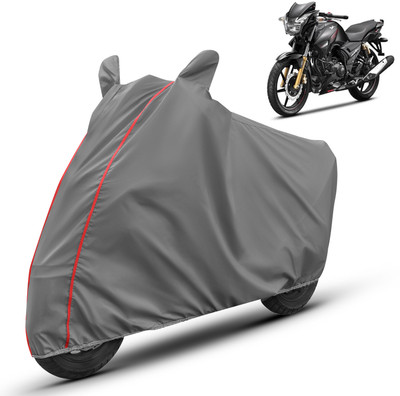SPMOTIVE Two Wheeler Cover for TVS(Apache 150, Grey)