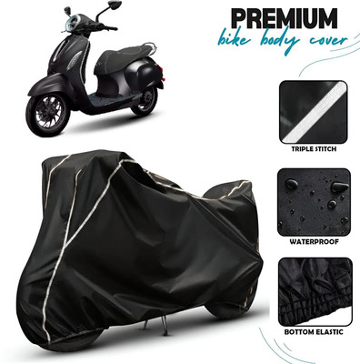 OliverX Waterproof Two Wheeler Cover for Bajaj(Chetak, Black)