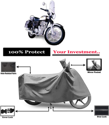 Amexride Two Wheeler Cover for Royal Enfield(Machismo 350, Grey)
