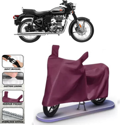 HWSXQAE Waterproof Two Wheeler Cover for Royal Enfield(Maroon)