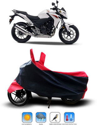 KEDIT Two Wheeler Cover for Honda(CB500F, Red)