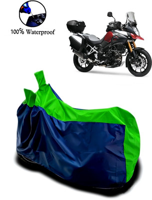 rakku Waterproof Two Wheeler Cover for Suzuki(V Strom 1000, Green, Blue)