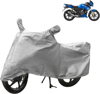 HMS Two Wheeler Cover for TVS(Apache RTR 180, Silver)