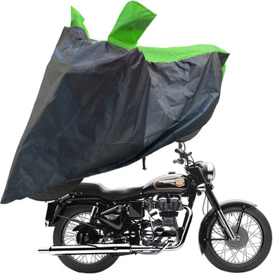 RiderShine Two Wheeler Cover for Royal Enfield(Standard 350, Black, Green)