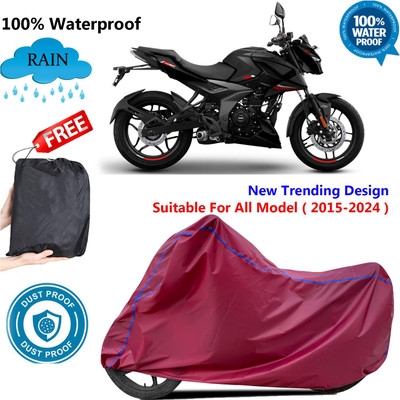 AutoGalaxy Waterproof Two Wheeler Cover for Bajaj(Pulsar N160, Maroon)