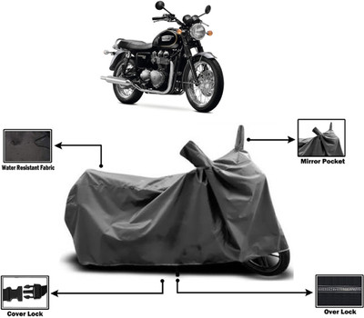 Amexride Two Wheeler Cover for Triumph(Bonneville T120 Black, Grey)