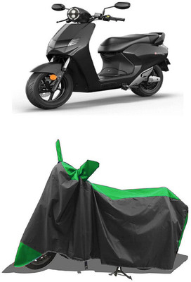 SUGASHRI Waterproof Two Wheeler Cover for Bounce(Infinity E1, Green, Black)