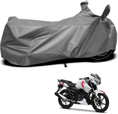 DeepShakshi AUTOMOTIVE Waterproof Two Wheeler Cover for TVS(Apache RTR 160, Grey)