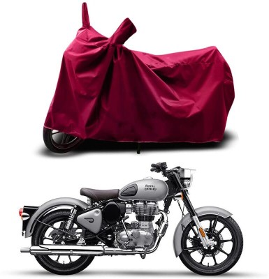 KEDIT Two Wheeler Cover for Royal Enfield(Bullet 350, Maroon)