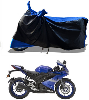 AESTRYD Two Wheeler Cover for Yamaha(YZF-R15 V3 BS6, Blue, Black)