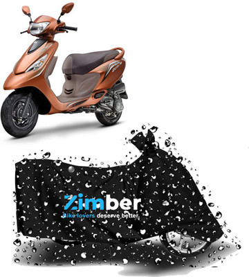 THE REAL ARV Two Wheeler Cover for TVS(Zest, Black)