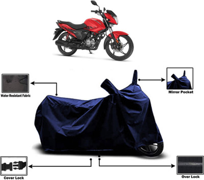 AASHTIK MART Two Wheeler Cover for Hero(Glamour BS6, Blue)