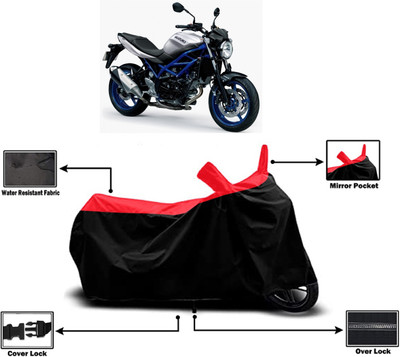 Amexride Two Wheeler Cover for Suzuki(SV 650 BS6, Red)