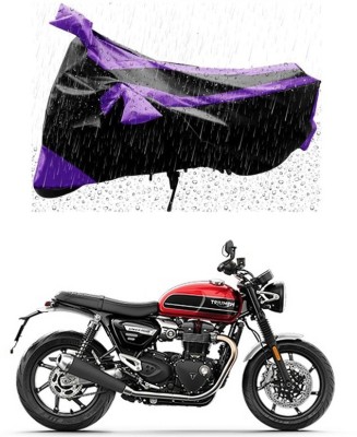 AUTOGARH Two Wheeler Cover for Triumph(Speed Twin, Purple, Black)