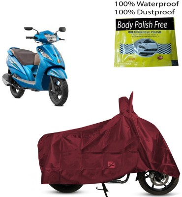 EGAL Waterproof Two Wheeler Cover for TVS(Wego, Maroon)