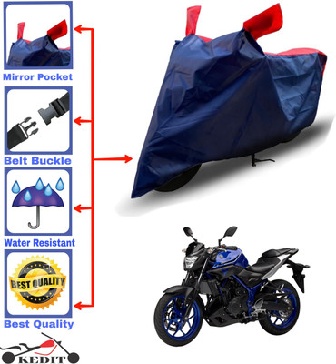 KEDIT Two Wheeler Cover for Yamaha(MT 07 BS6, Red, Blue)